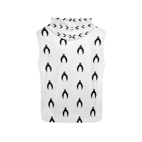 Funny Halloween - Bat Pattern 2 by JamColors All Over Print Sleeveless Hoodie for Women (Model H15)