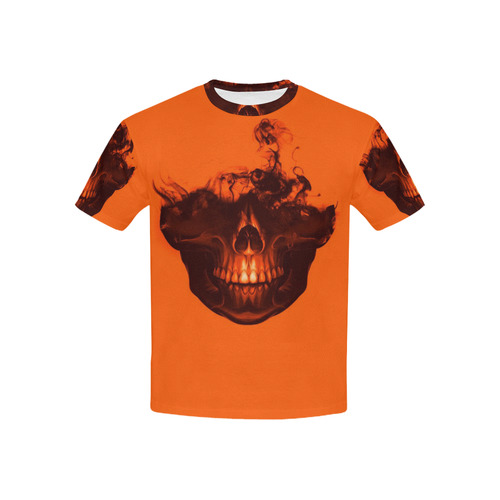 Funny Halloween - Burned Skull A by JamColors Kids' All Over Print T-shirt (USA Size) (Model T40)