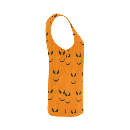 Funny Halloween - Face Pattern by JamColors All Over Print Tank Top for Women (Model T43)