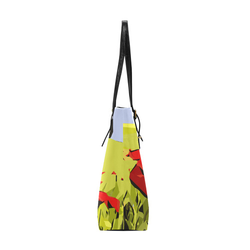 Abstract Geometric Poppy Landscape Euramerican Tote Bag/Small (Model 1655)