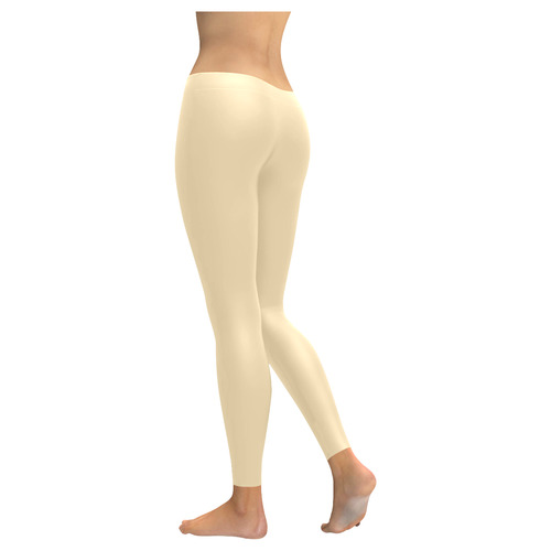 Peach Women's Low Rise Leggings (Invisible Stitch) (Model L05)