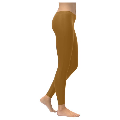 Hawaiian Tan Women's Low Rise Leggings (Invisible Stitch) (Model L05)