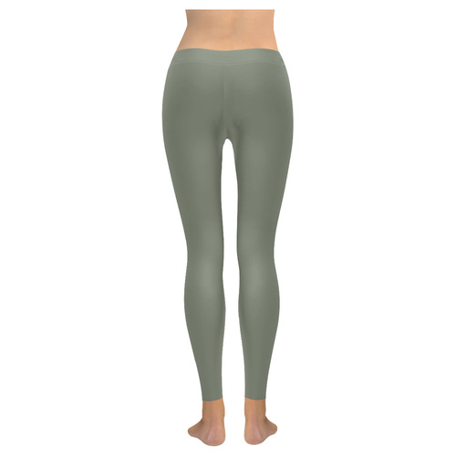 Camouflage Green Women's Low Rise Leggings (Invisible Stitch) (Model L05)