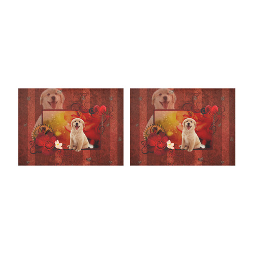 Sweet golden retriever Placemat 14’’ x 19’’ (Set of 2)