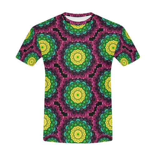 mandala flower mens fashion All Over Print T-Shirt for Men (USA Size) (Model T40)