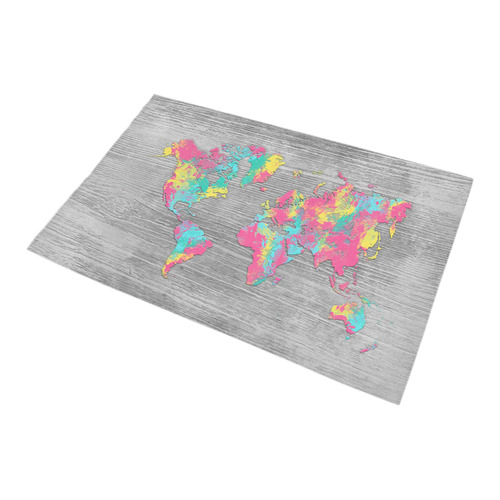 world map Bath Rug 20''x 32''