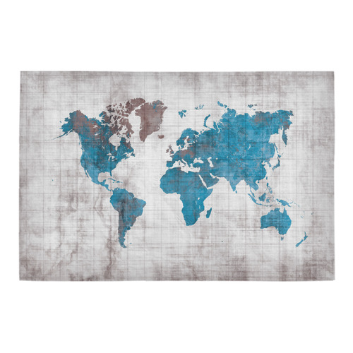 world map Azalea Doormat 24" x 16" (Sponge Material)