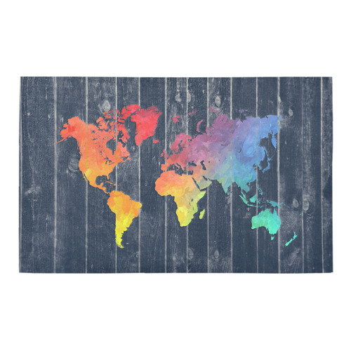 world map Bath Rug 20''x 32''