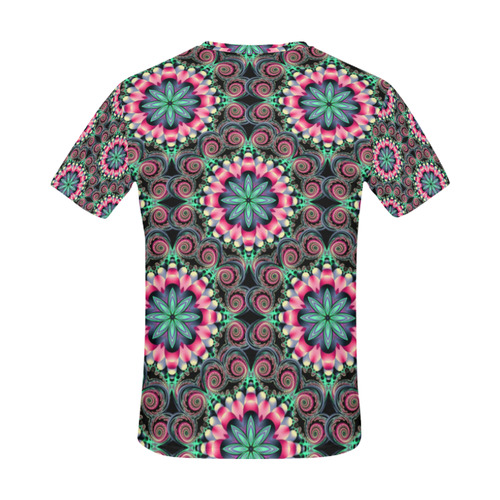 mandala shades of green mens fashion All Over Print T-Shirt for Men (USA Size) (Model T40)