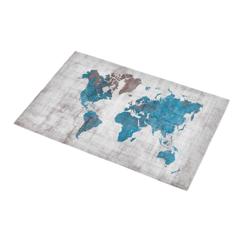 world map Bath Rug 16''x 28''