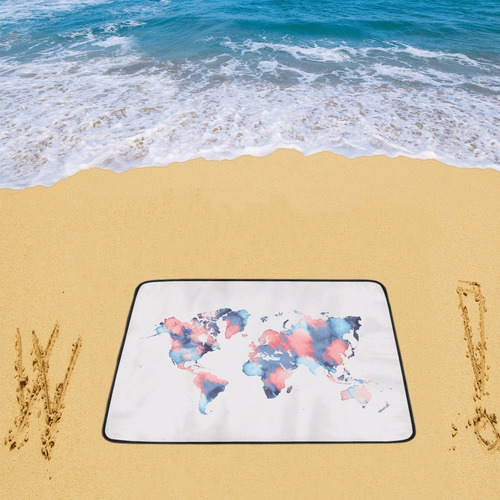 world map Beach Mat 78"x 60"