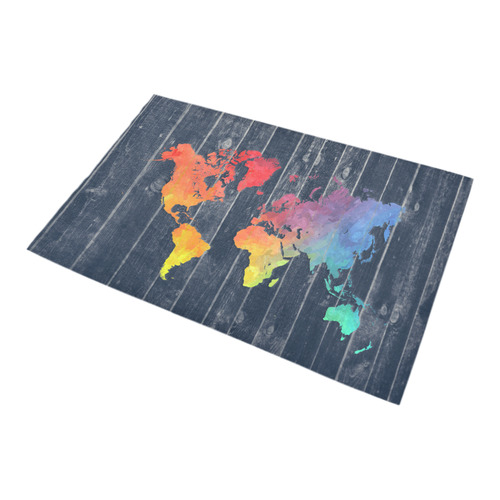 world map Bath Rug 20''x 32''