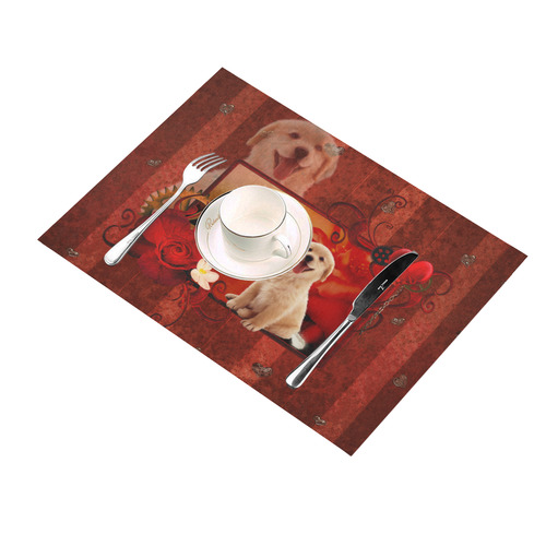 Sweet golden retriever Placemat 14’’ x 19’’ (Set of 2)