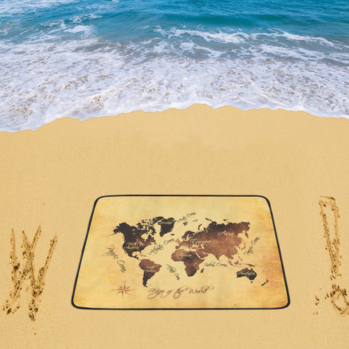 world map Beach Mat 78"x 60"