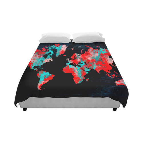 world map Duvet Cover 86"x70" ( All-over-print)