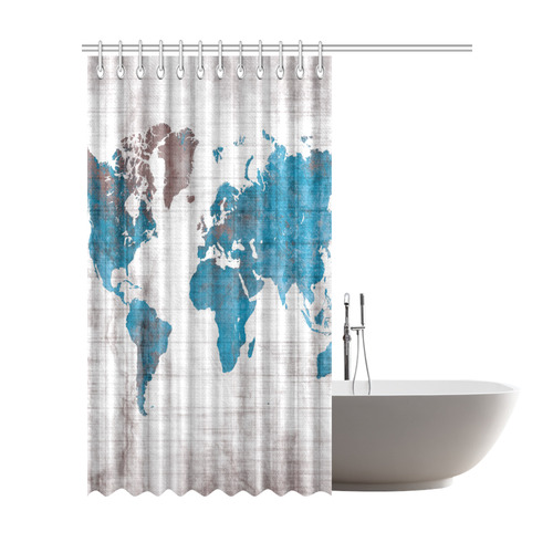 world map Shower Curtain 72"x84"