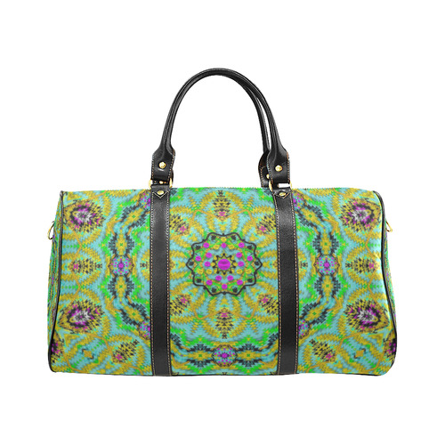 Golden star mandala in fantasy cartoon style New Waterproof Travel Bag/Small (Model 1639)