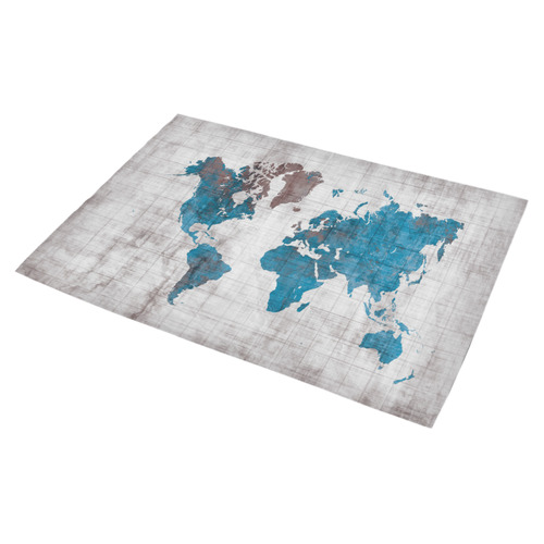 world map Azalea Doormat 30" x 18" (Sponge Material)