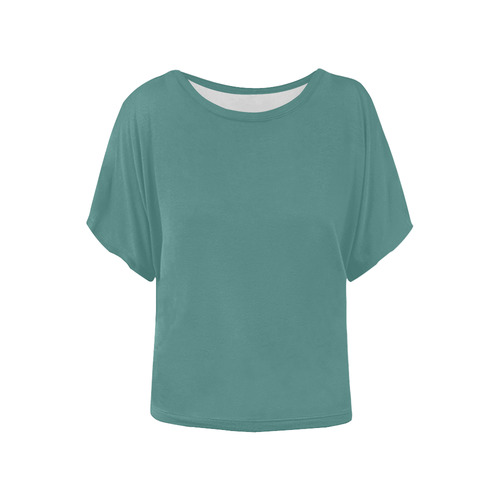 Faded Jade Women's Batwing-Sleeved Blouse T shirt (Model T44)