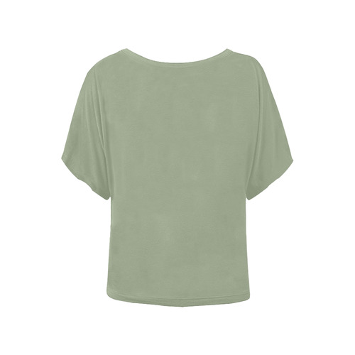 Sage Women's Batwing-Sleeved Blouse T shirt (Model T44)