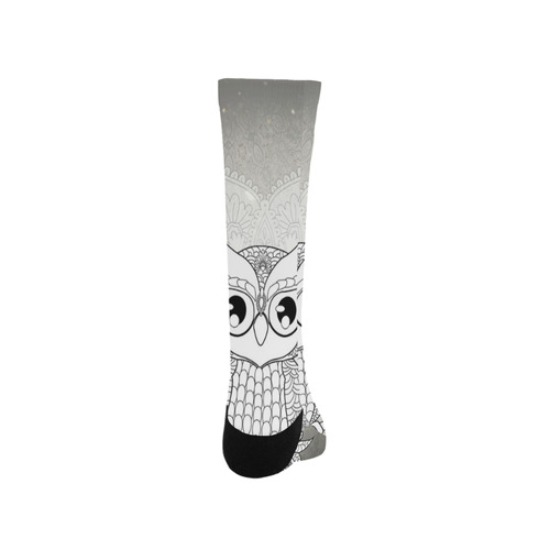 Cute owl, mandala design Trouser Socks