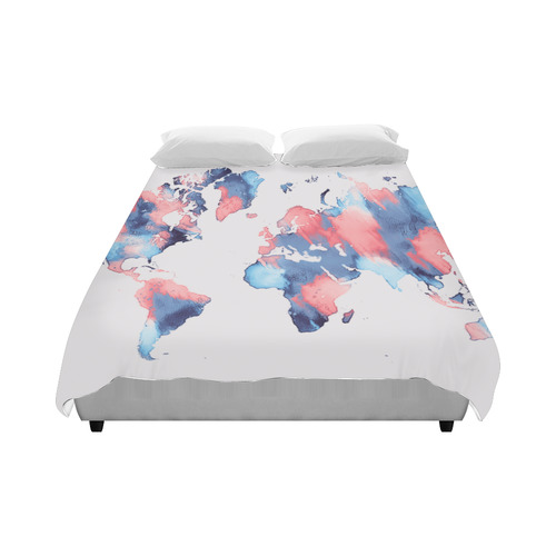 world map Duvet Cover 86"x70" ( All-over-print)