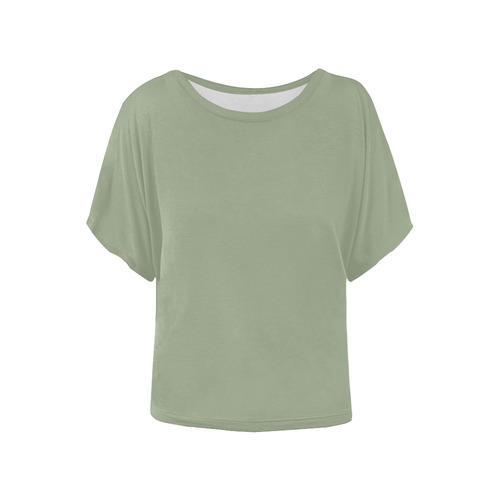 Sage Women's Batwing-Sleeved Blouse T shirt (Model T44)