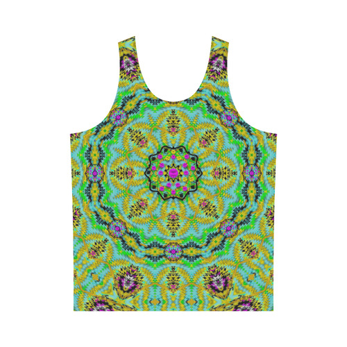 Golden star mandala in fantasy cartoon style All Over Print Tank Top for Men (Model T43)