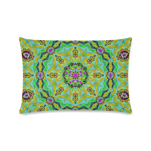 Golden star mandala in fantasy cartoon style Custom Zippered Pillow Case 16"x24"(Twin Sides)