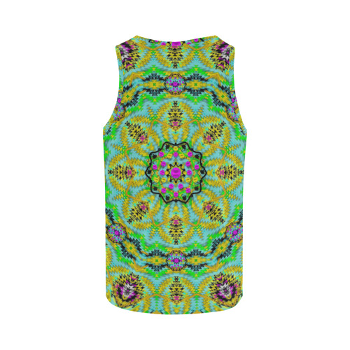 Golden star mandala in fantasy cartoon style All Over Print Tank Top for Men (Model T43)