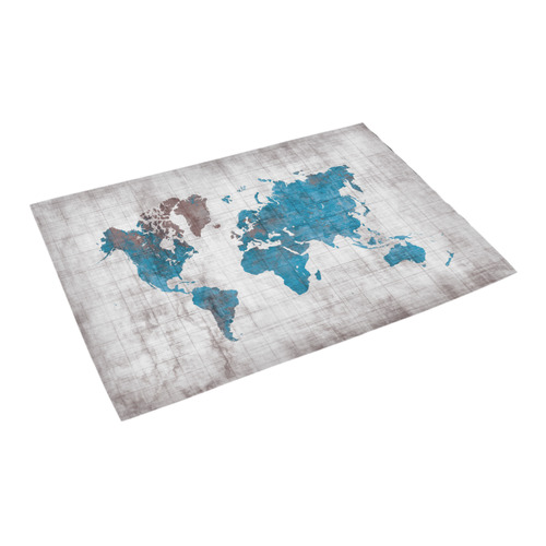 world map Azalea Doormat 24" x 16" (Sponge Material)