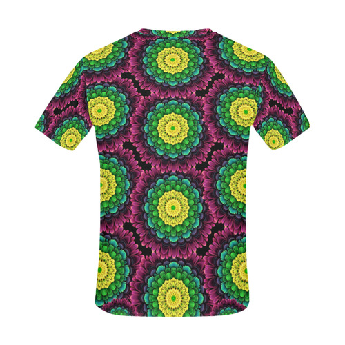 mandala flower mens fashion All Over Print T-Shirt for Men (USA Size) (Model T40)