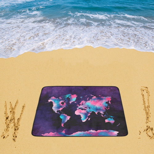 world map Beach Mat 78"x 60"