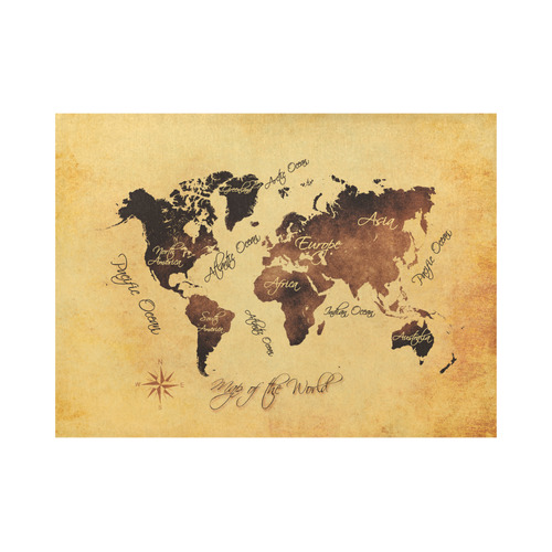world map Placemat 14’’ x 19’’ (Set of 6)