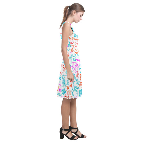 Back To School Computer Apple Rocket Atalanta Casual Sundress(Model D04)