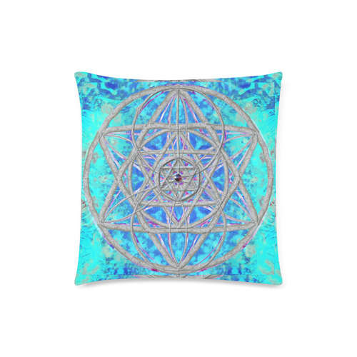 protection in blue harmony Custom Zippered Pillow Case 18"x18"(Twin Sides)