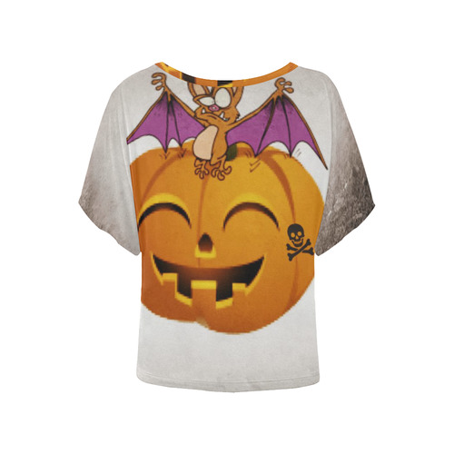 Funny Halloween - 13 by JamColors Women's Batwing-Sleeved Blouse T shirt (Model T44)