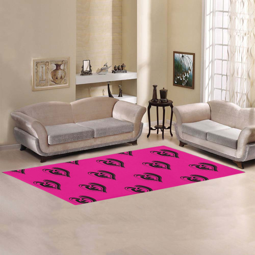 lovely hearts 17A by JamColors Area Rug 9'6''x3'3''