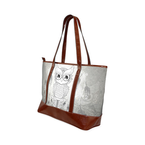 Cute owl, mandala design Tote Handbag (Model 1642)