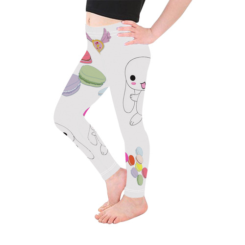 Kawaii Rabbit Kid's Ankle Length Leggings (Model L06)