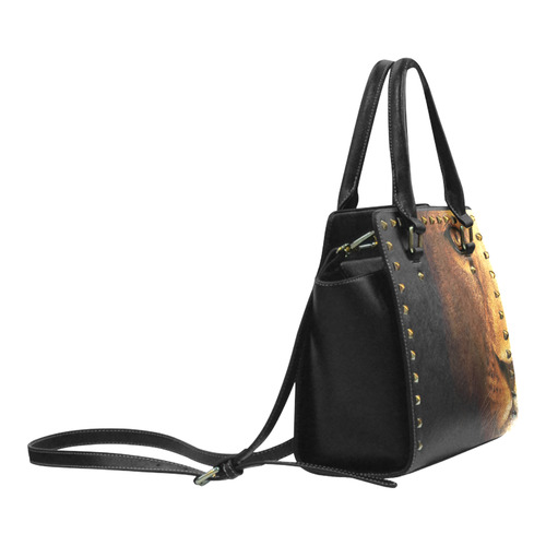 Lion Handbag Rivet Shoulder Handbag (Model 1645)