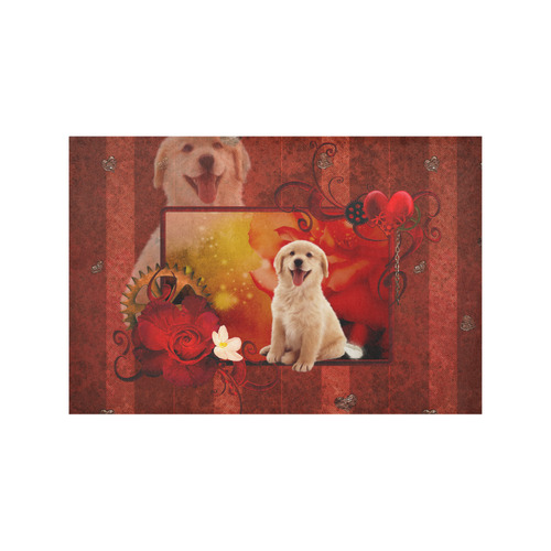 Sweet golden retriever Placemat 12''x18''