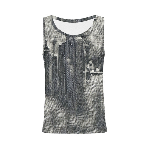 Funny Halloween -graveyard 2 by JamColors All Over Print Tank Top for Women (Model T43)