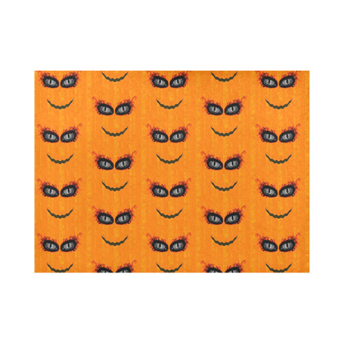 Funny Halloween - Face Pattern 2 by JamColors Placemat 14’’ x 19’’ (Set of 4)