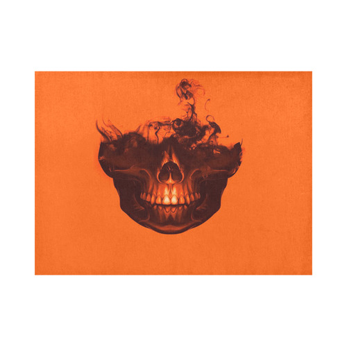 Funny Halloween - Burned Skull A by JamColors Placemat 14’’ x 19’’
