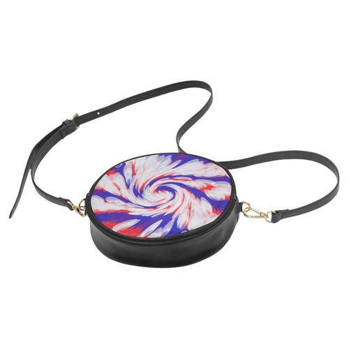 Red White Blue USA Patriotic Abstract Round Sling Bag (Model 1647)