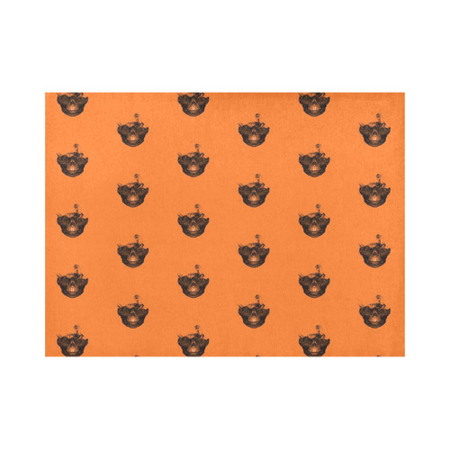 Funny Halloween - Burned Skull Pattern Placemat 14’’ x 19’’