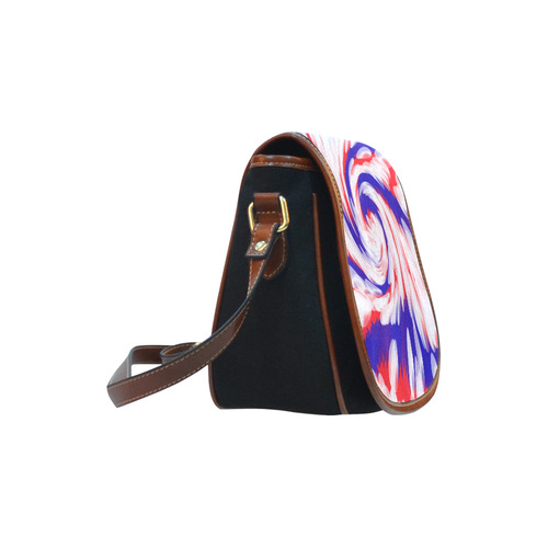 Red White Blue USA Patriotic Abstract Saddle Bag/Small (Model 1649)(Flap Customization)