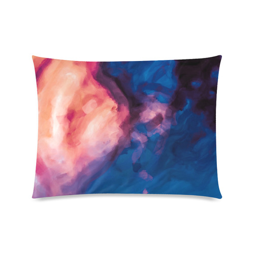 psychedelic milky way splash painting texture abstract background in red purple blue Custom Zippered Pillow Case 20"x26"(Twin Sides)