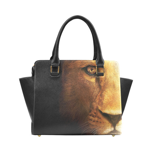 Lion Handbag Rivet Shoulder Handbag (Model 1645)